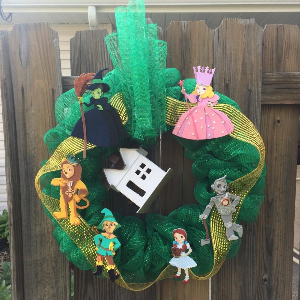 24 Wizard of Oz themed Mesh wreath by AllQuirksAside on Etsy