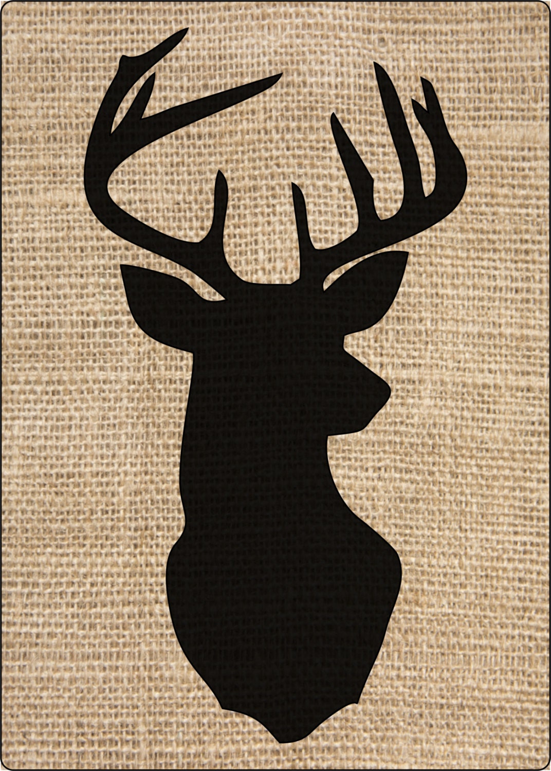 1 THIN STENCIL Rustic Deer Head Silhouette Craft Paint Kit