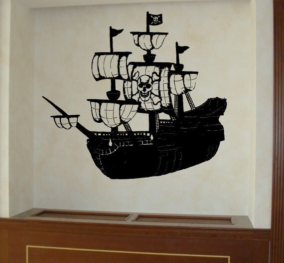 Pirate Ship Quote Wall Sticker Quote Decal Wall By WorldofDecals