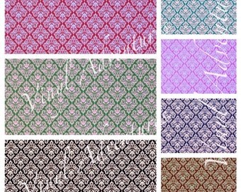 Damask Heat Transfer Vinyl, Damask Pattern HTV, Floral Patterned HTV, Vinyl Sheet, Printed HTV, Craft Vinyl, 1 Sheet, Siser Easyweed