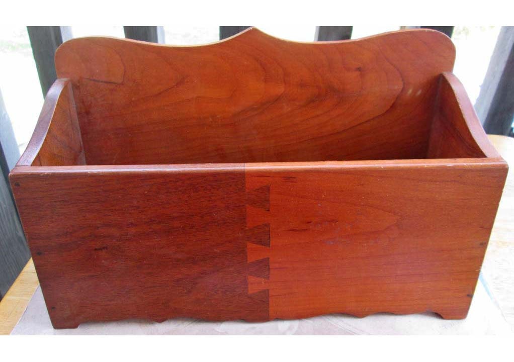 Vintage Wood Desk Letter Holder, Krauss Furniture S. Amana Iowa, Cherry