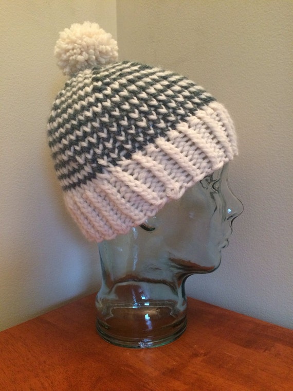 Knit zig zag hat