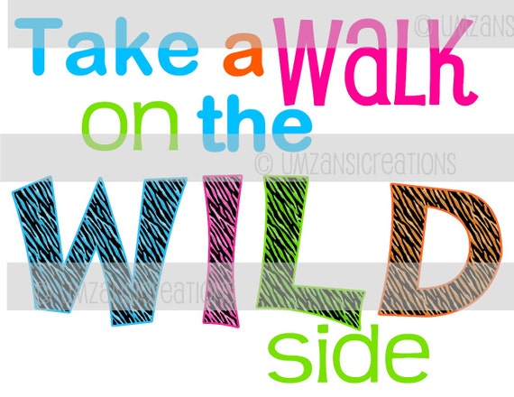 Items Similar To Take A Walk On The Wild Side, Zebra Print, Girly ...