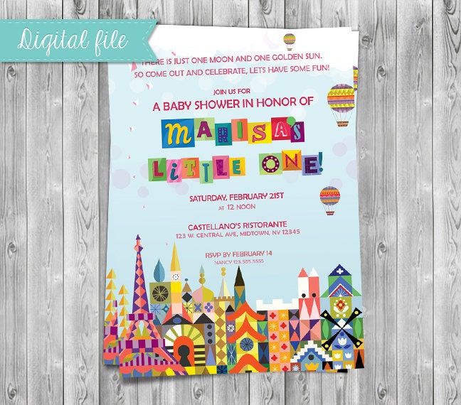DIY Printable PDF It's A Small World by HelloDarlingDesignCo