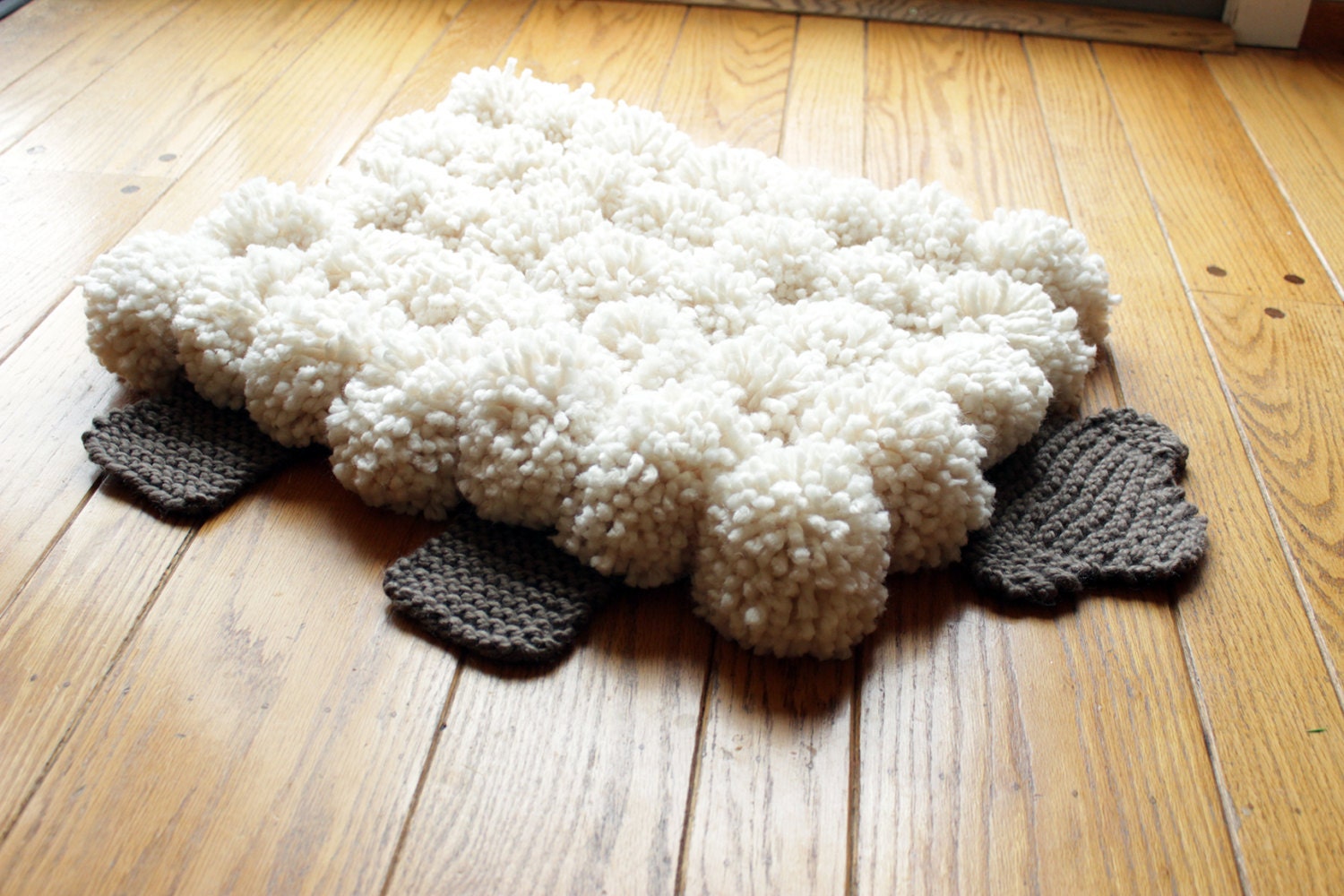 handmade sale pom rug for pom Rug All Handmade Pom Sheep Skin Baby by Luxury Pom BelloAndCo