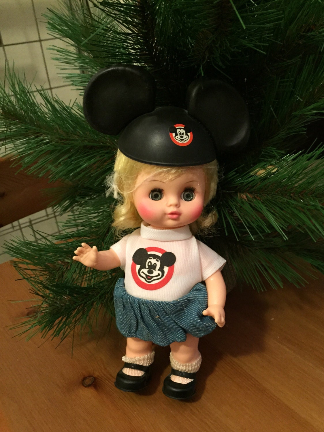 christmas mickey doll