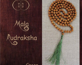 Mala natural Rudraksha seeds- Handmade - Mala graines de rudraksha naturelles fait main