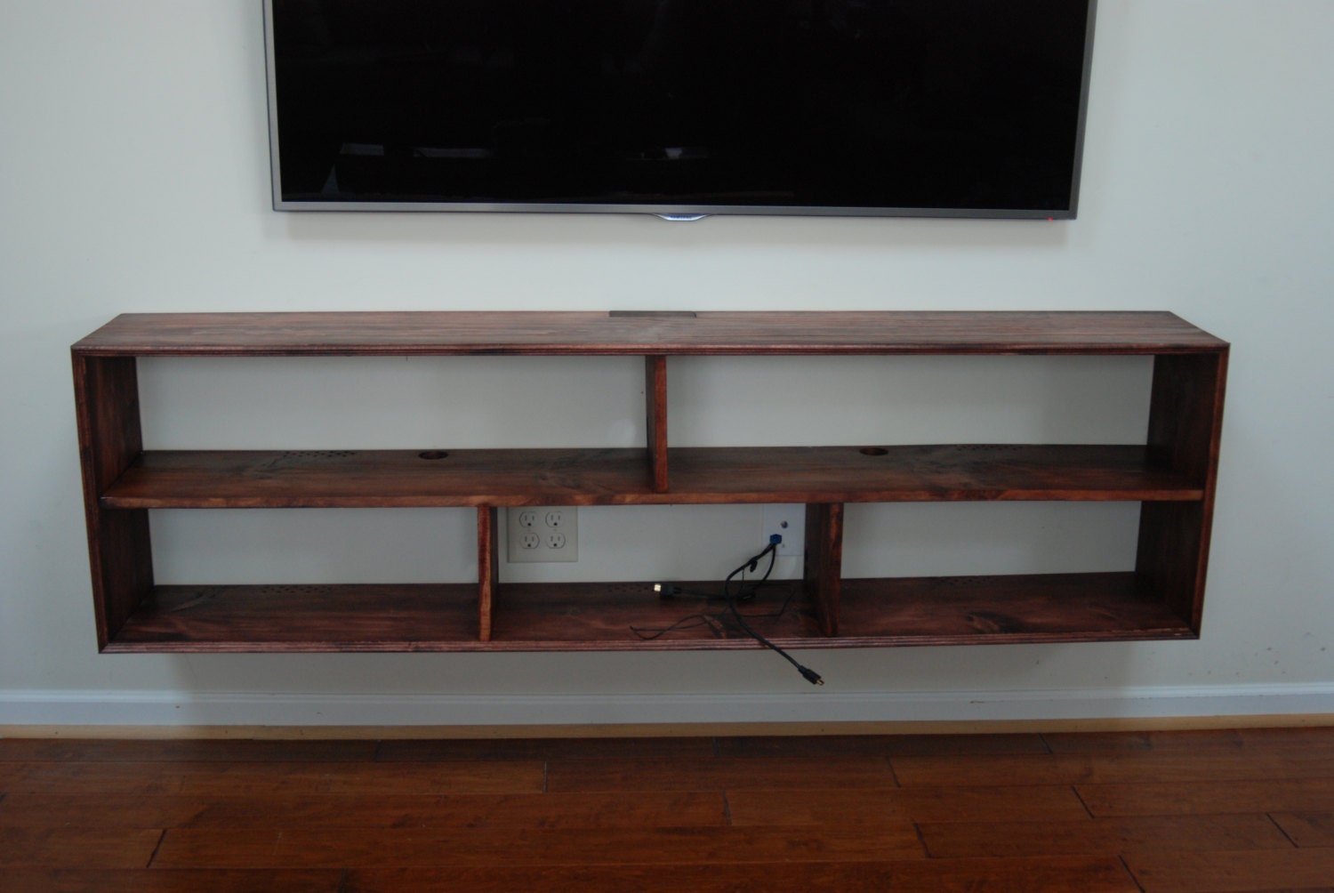 6' Wall Mounted Media / Electronics Shelf