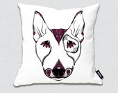 english bull terrier pillow