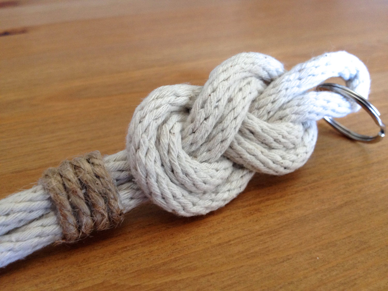 Nautical Sailor Knot Rope Keychain by GrayAnchorDesigns on Etsy