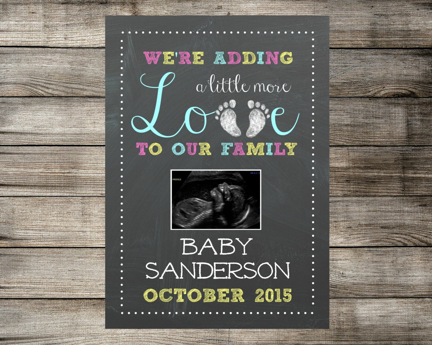 Ultrasound Pregnancy Announcement Printable Baby Reveal