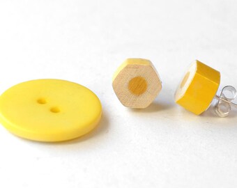 colored pencil stud earrings - great teacher gift - novelty gift - handmade - lupidupi jewelry