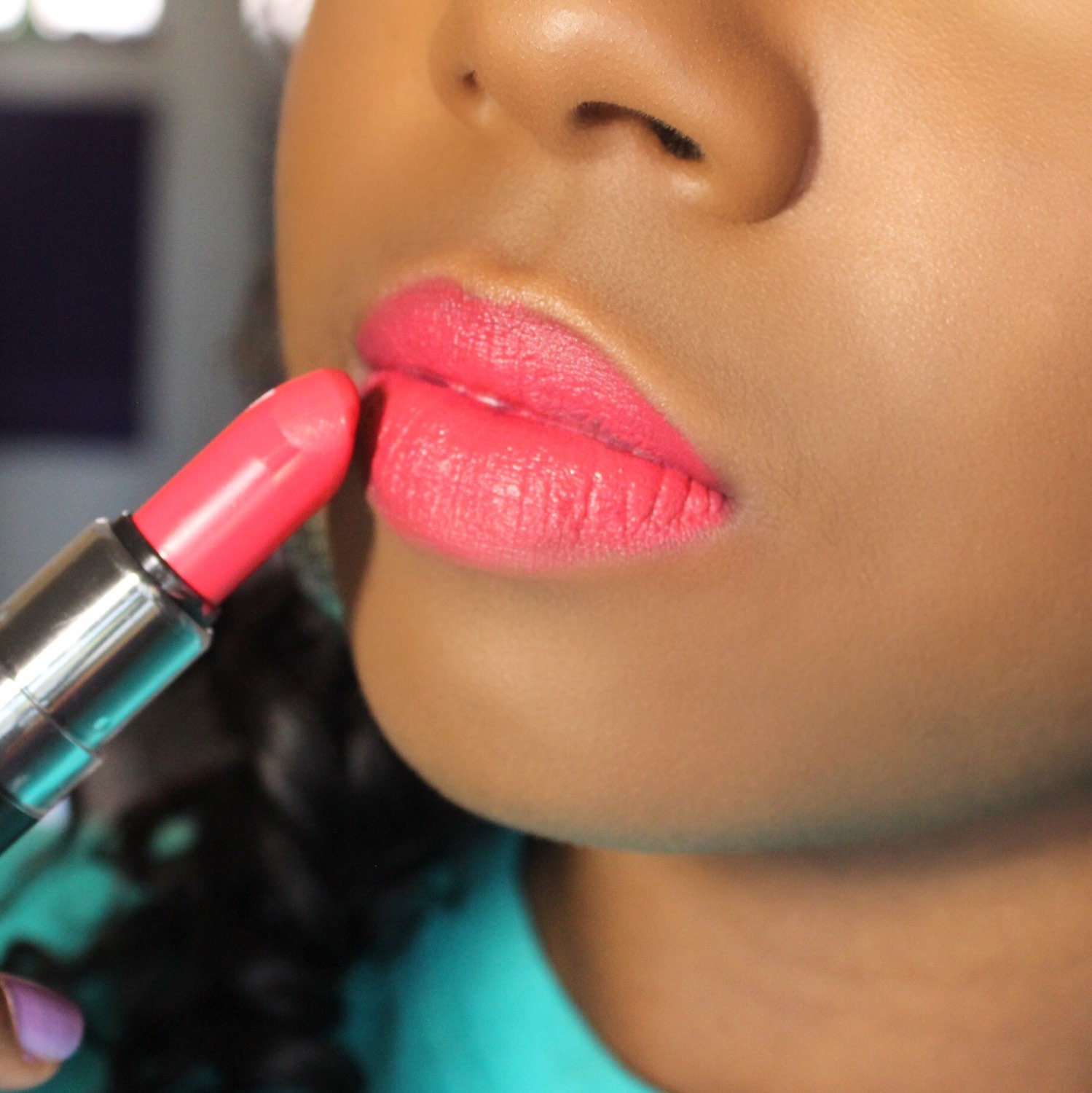 Pink lipstick bj
