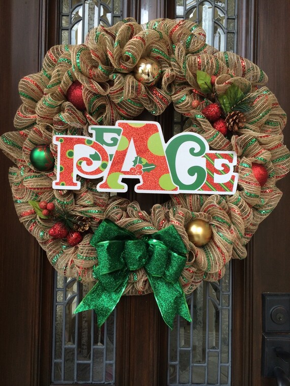 Peace Christmas Wreath 