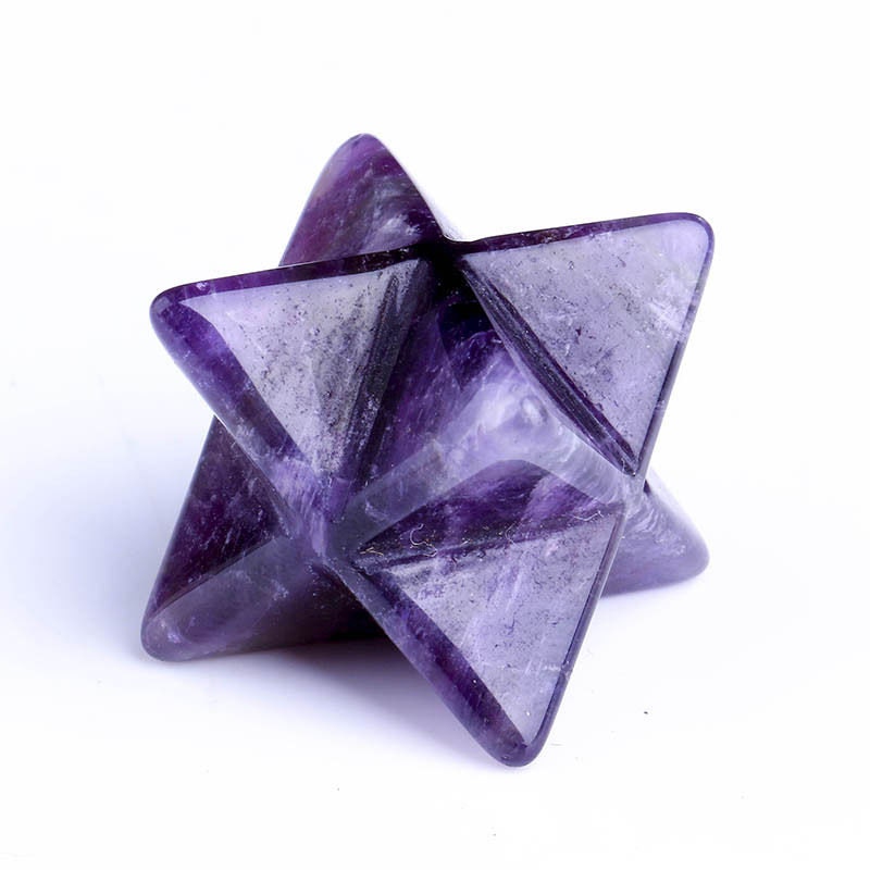 LARGE AMETHYST MERKABA Sacred Geometry Expedited shipping