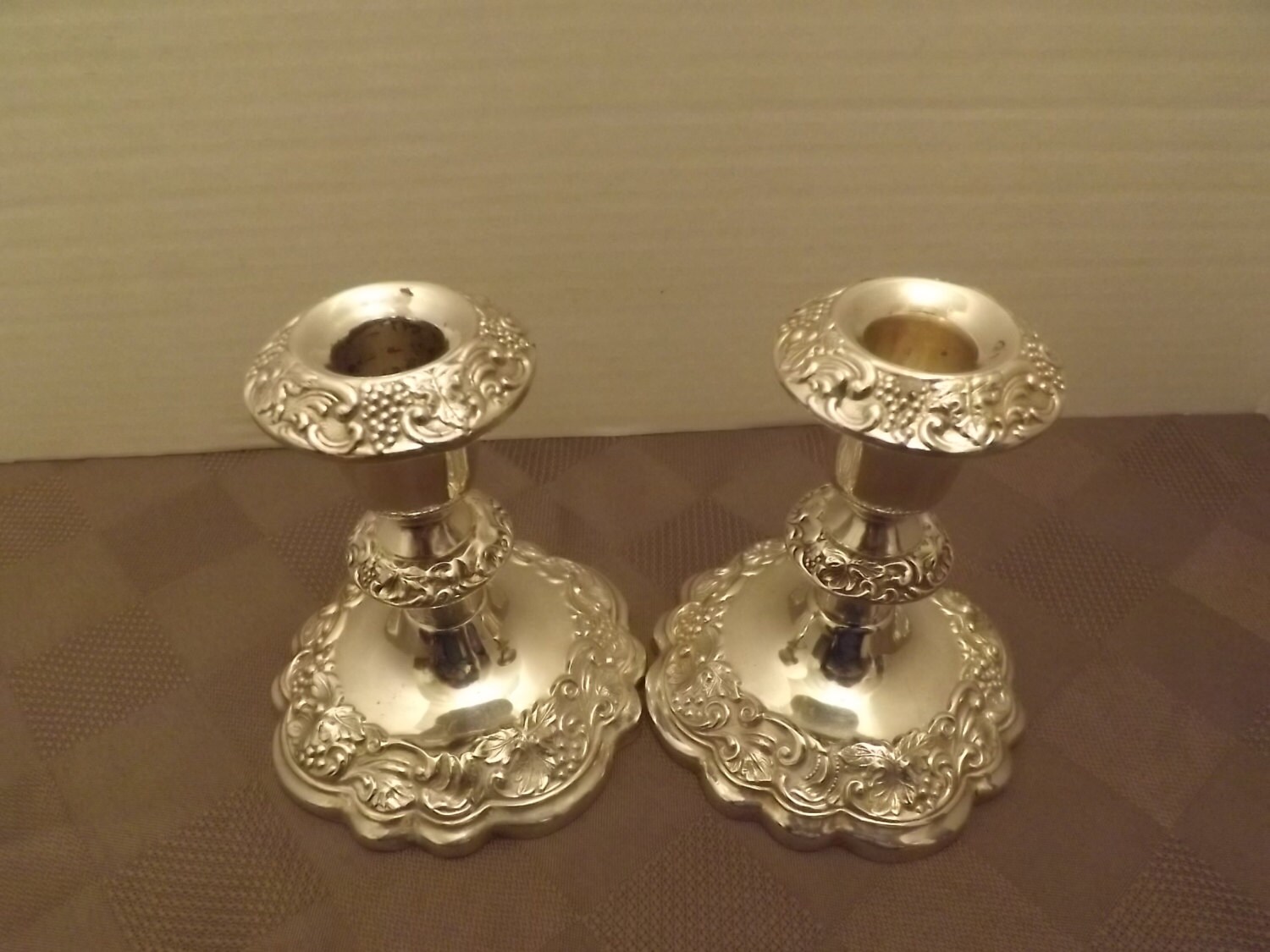 5 high Candlestick Silver Viking EP Lead Model 816