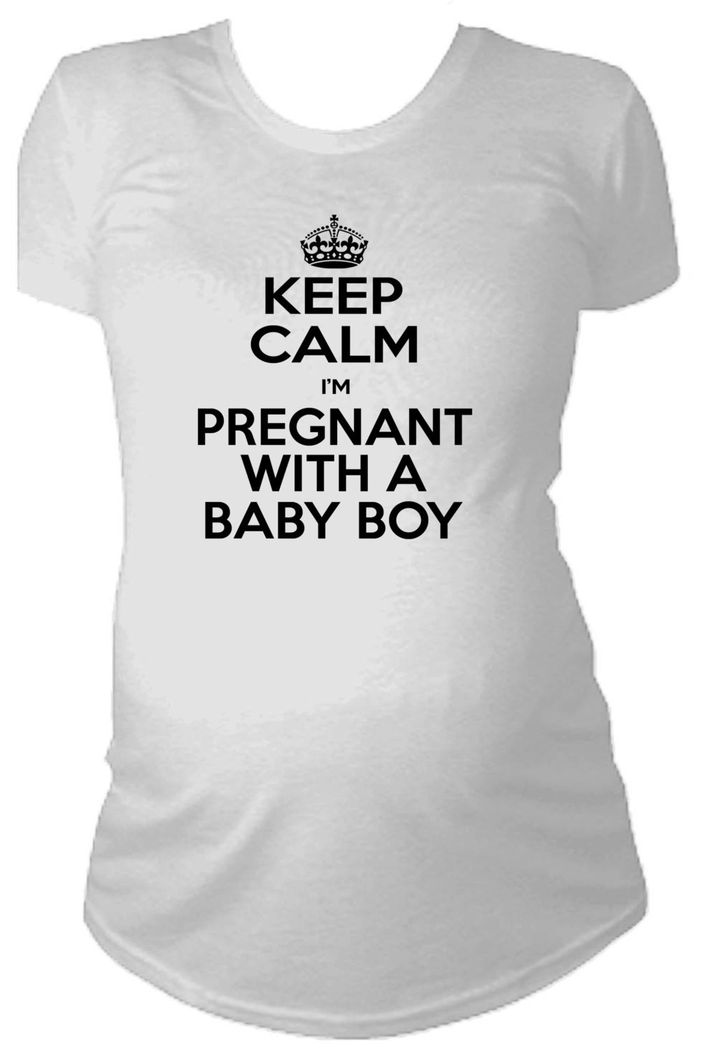Keep Calm I'm Pregnant with a Boy Maternity Shirt baby