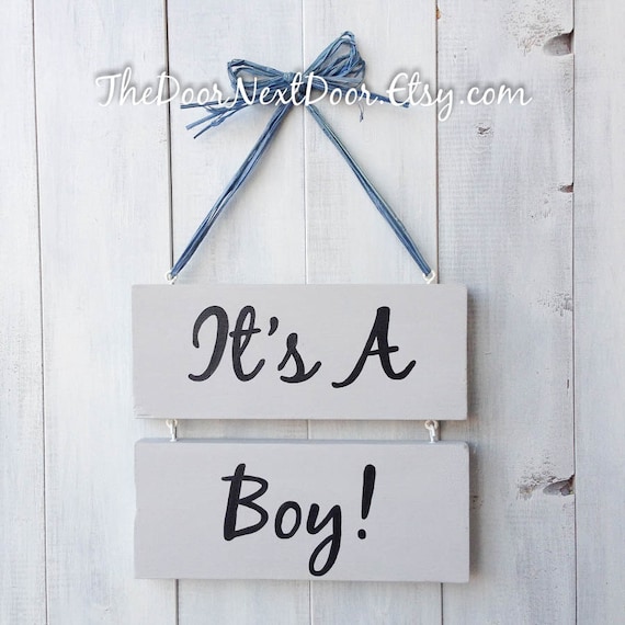 Its A Boy Sign Birth Announcement Door Hanger Baby Boy