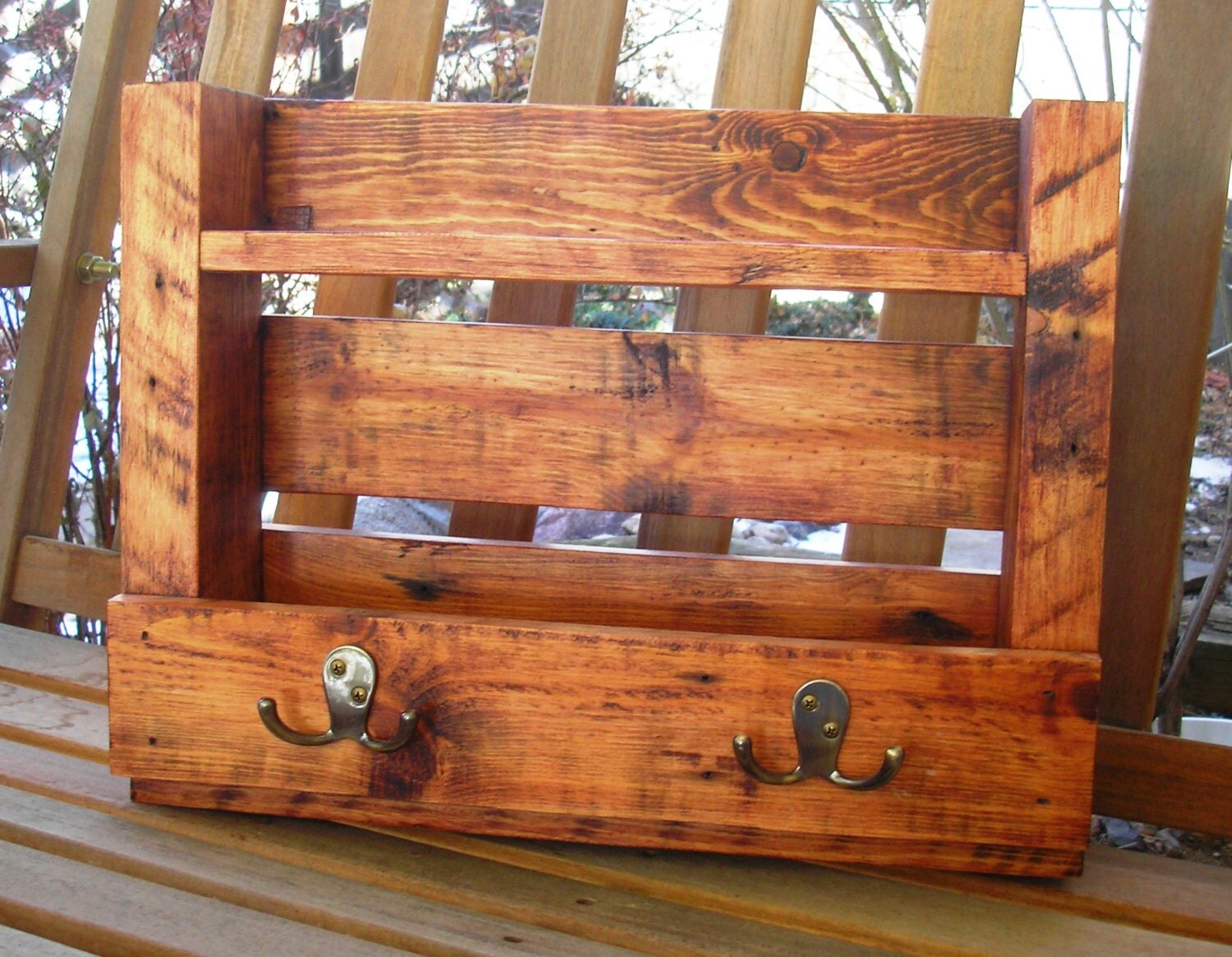 Pallet Wood Organizer READY TO SHIP Pallet Wood