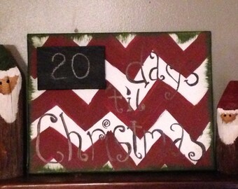 Items similar to SALE: Days til Christmas // chalkboard countdown on Etsy