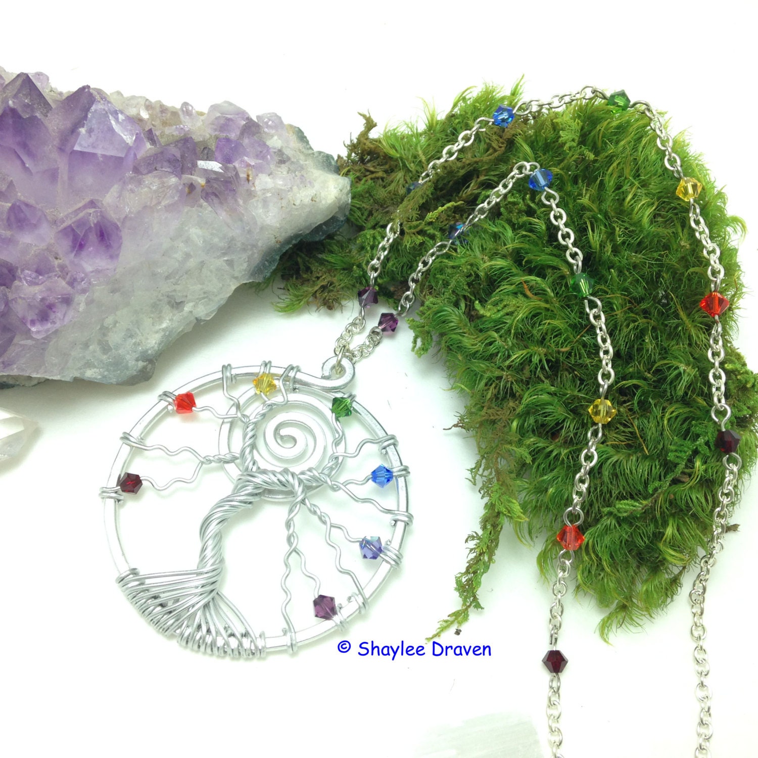 Chakra necklace Chakra tree of life wire by MagicalMayhem13