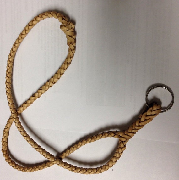 Shop by category Braided lanyards, loops and knots. Custom Braiding % guaranteed. Always. Fancy Knots Leather Key Chain. Super soft deer leather braided key fob with herringbone or Gaucho knots. Any colors or length up to 10