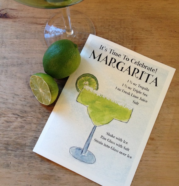 Cocktails Margarita Birthday Card Margarita by