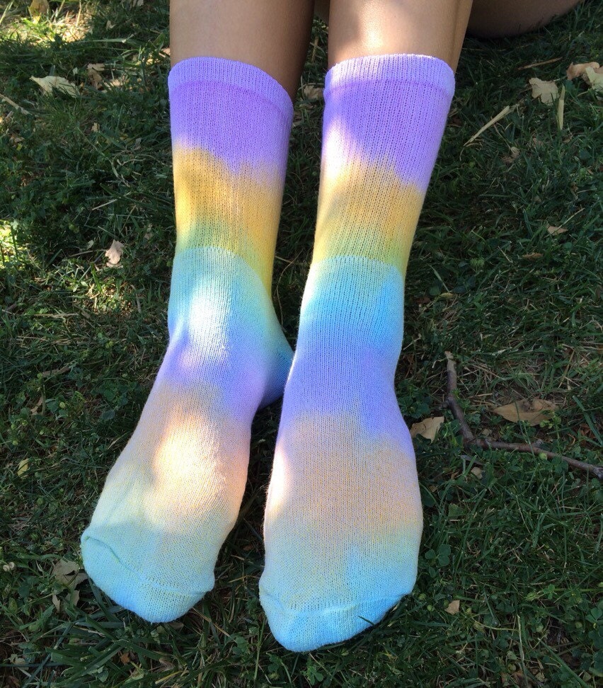 Pastel Tie Dyed Socks by DreamyGypsies on Etsy
