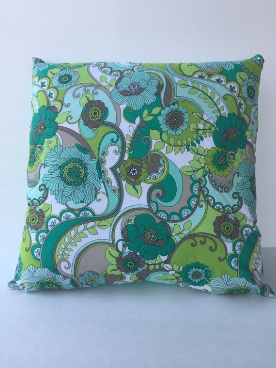 Green and Blue decorative pillow case is 16 by BigDealHandcrafted