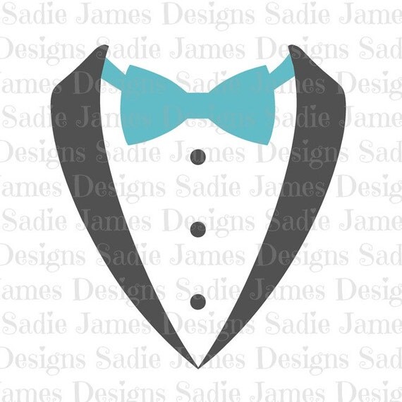 Download Tuxedo Bow Tie SVG and Silhouette Studio cutting file Instant