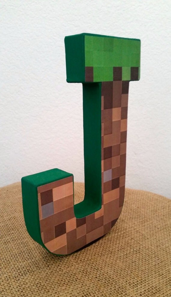 Download Minecraft Paper Mache Letter Party Decor by CreativeGal23 ...