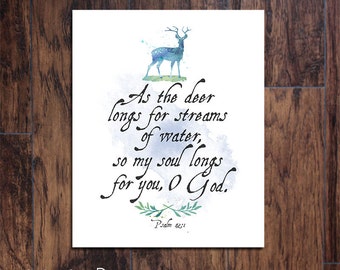 Popular items for psalm 42 1 on Etsy