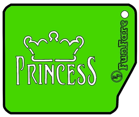 FunFare stencil, Princess crown, food decorating stencils