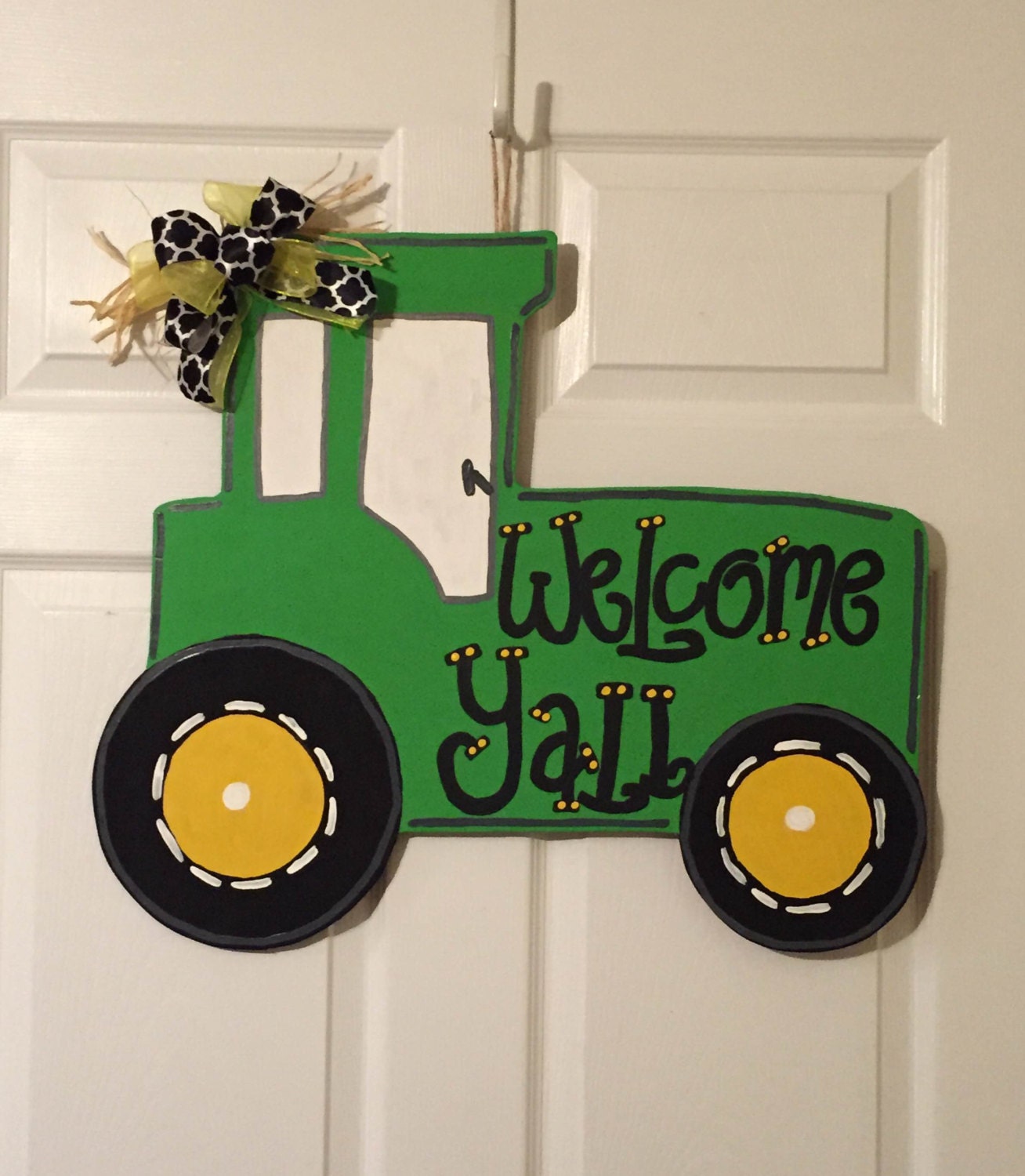 Door Hanger Wood Cut Out Tractor. This adorable by AandJDesigns3