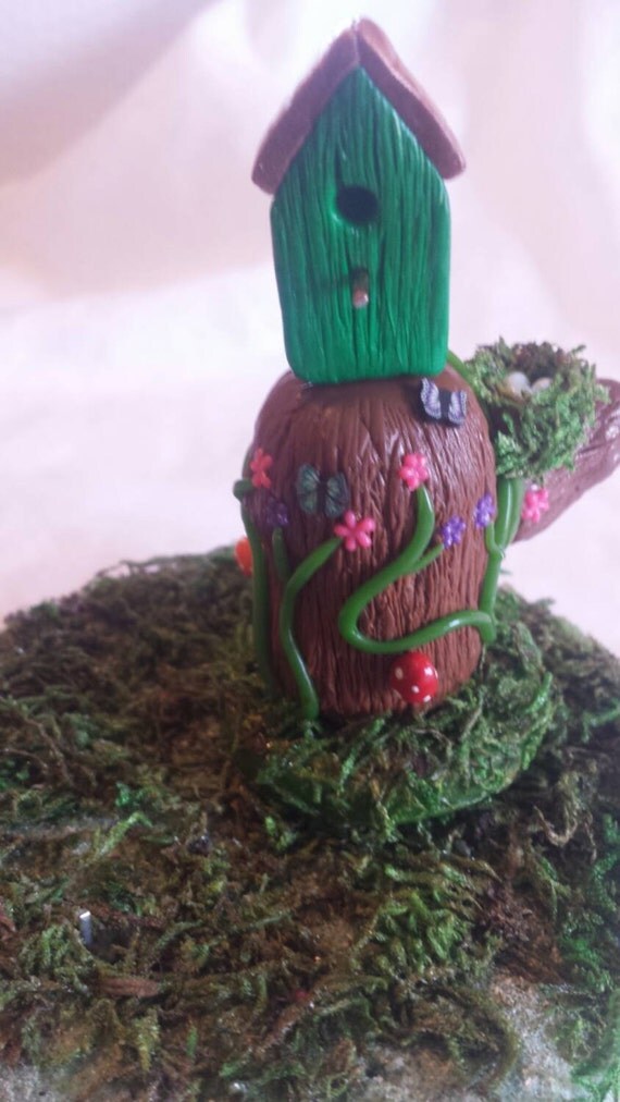 Fairy garden accessories.Miniature bird house. Perfect for