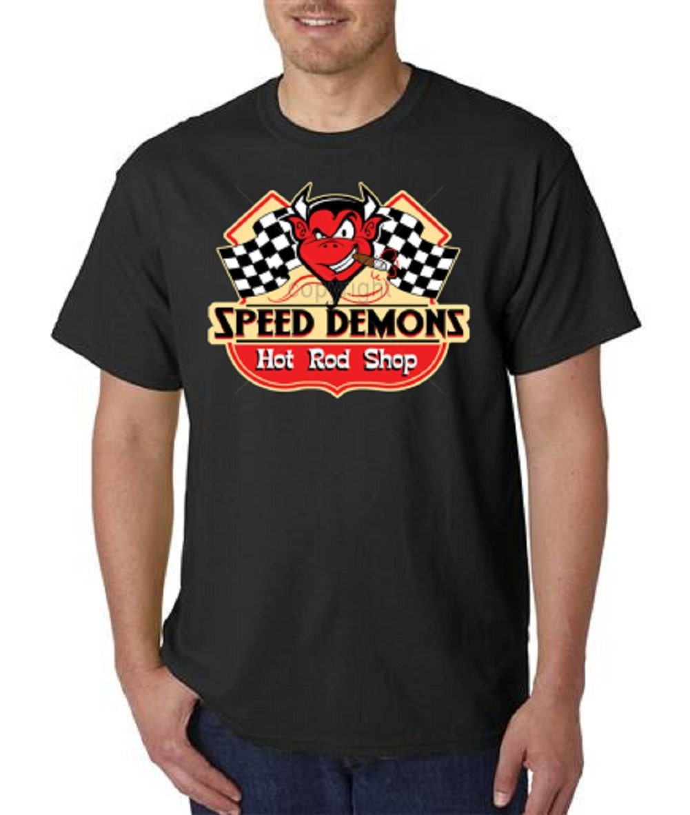 Speed Demons Hot Rod Shop T-Shirt All Sizes & Colors 4013