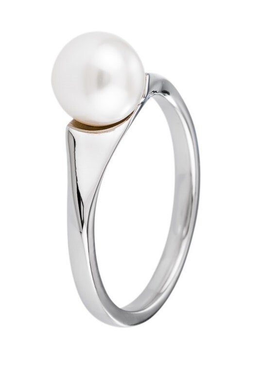 Pearl Engagement Ring Classic and Elegant Pearl Ring by KGHJewels