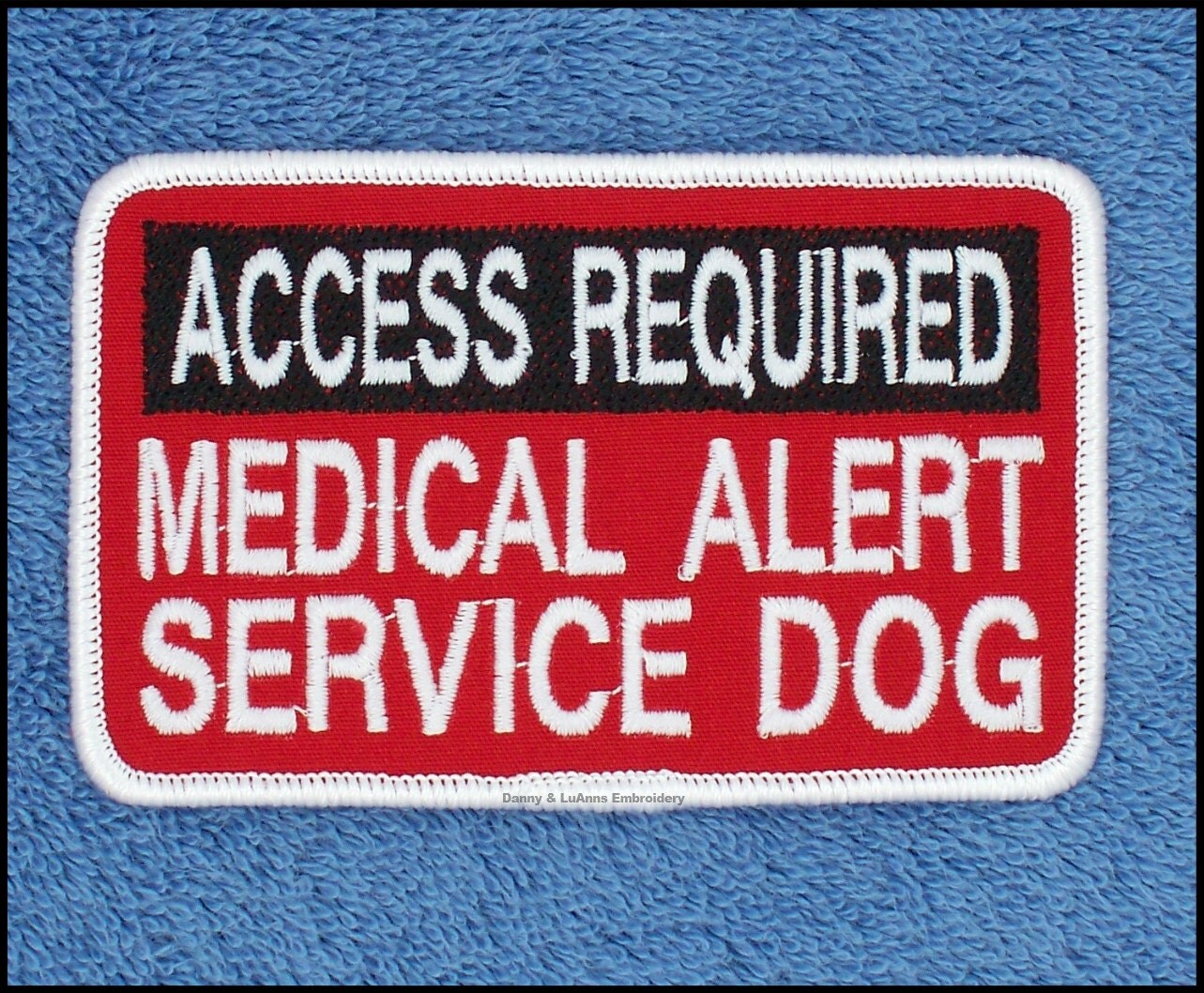 Access Required Medical Alert Service Dog Patch Size 2.5x4