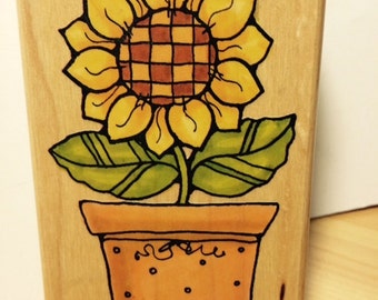 Sunny Flower (522J) Rubber Stamp by Penny Black