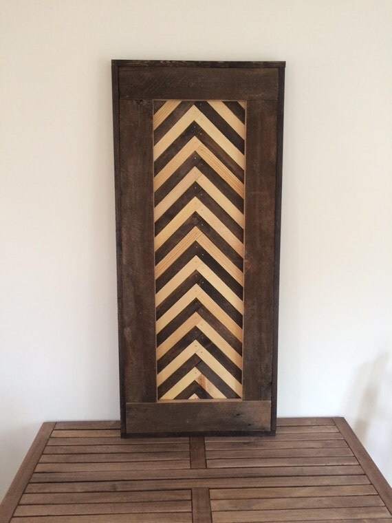 Reclaimed Barn Wood Herringbone Pattern Wall by ReclaimedGoodsUSA