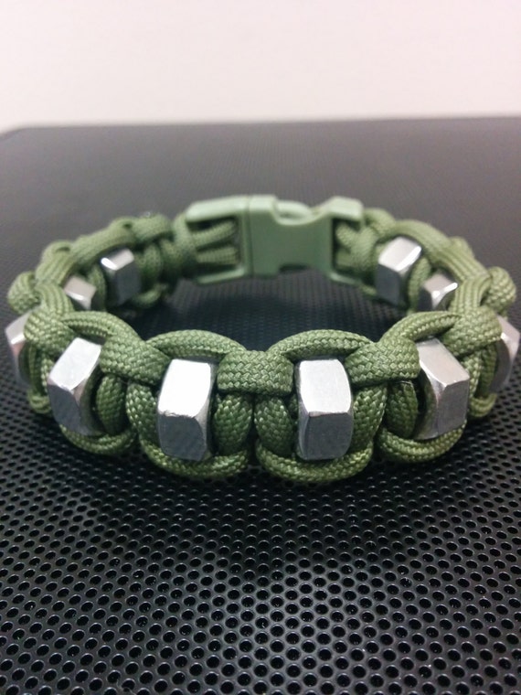 Paracord Hex Nut Bracelet by RektGear on Etsy