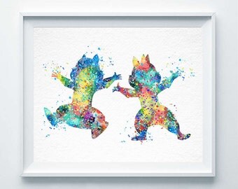 Simba Watercolor Abstract Print Disney Poster The Lion King