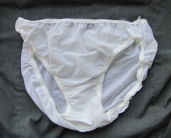 white nylon panties. Vintage. USSR. new. by UssrVintageLingerie