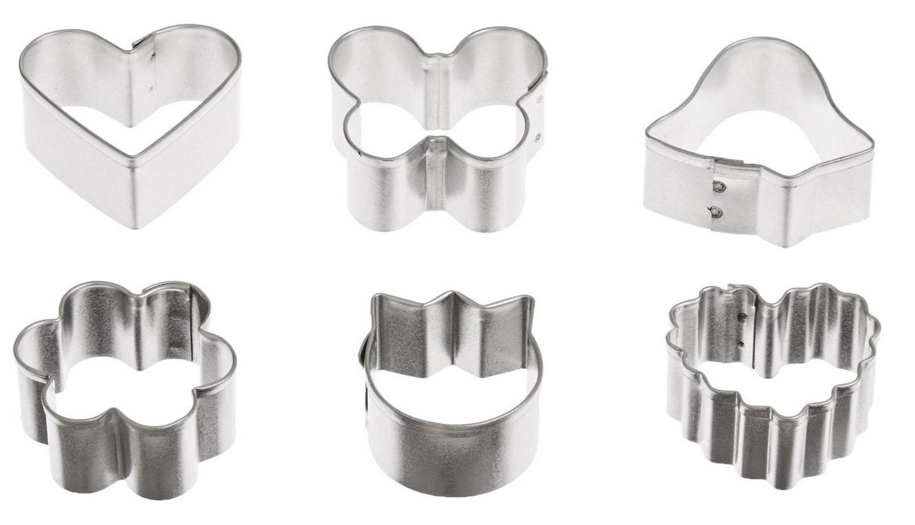 Mini Romantic Metal Cookie Cutter 6 Count Set Wedding Or