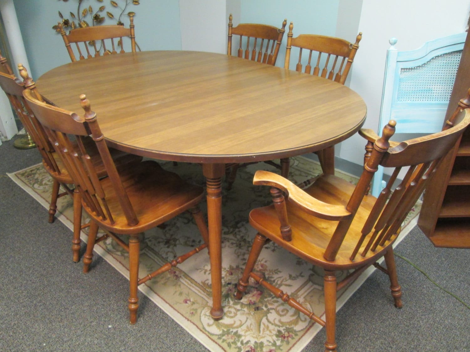 Tell City Dining Room Set / Tell City Dining Table With 6 Chairs Marva S Placemarva S Place / Tell city colonial style maple 47 round dining table p8174 andover finish.