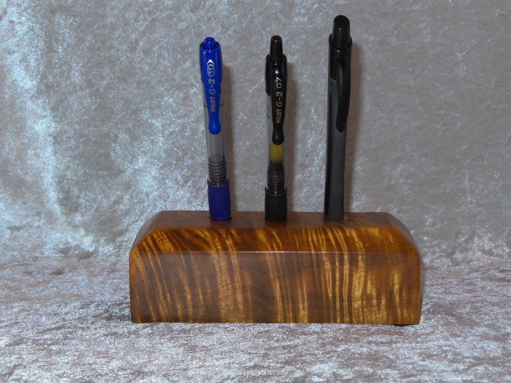 Desk accessory Hawaii wood Decorative wood Pen Holder