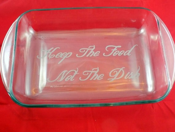 Custom casserole dish Funny casserole dish Pot Luck Dish