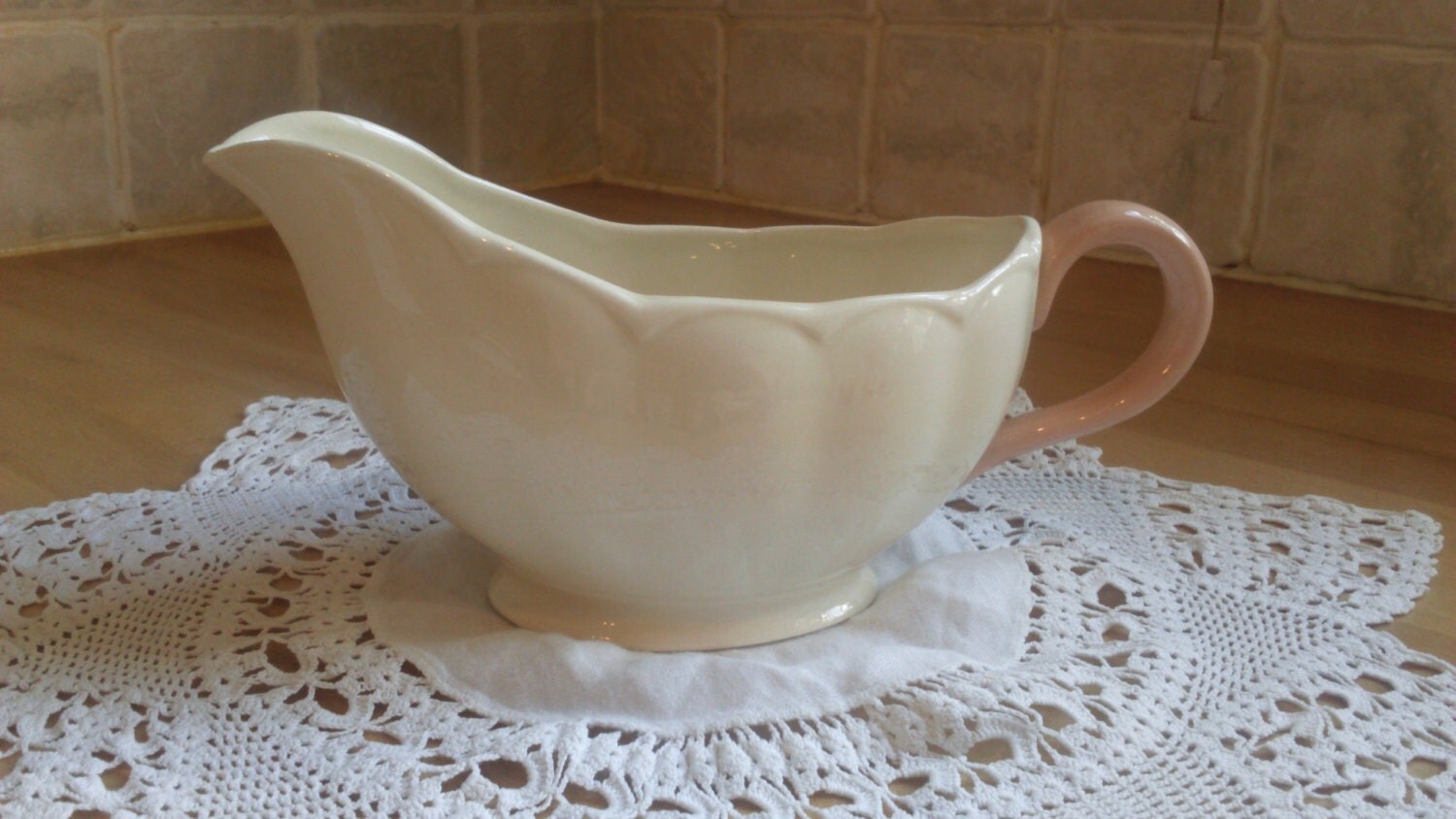 Cream and pink “rose creampetal” H. Grindley & Co, Tunstall