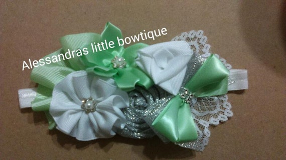 mint and coral headband baby headband lace baby mint silver whitelace headband baby by alessandraslittlebow mint and coral headband baby headband lace baby mint silver whitelace headband baby by alessandraslittlebow