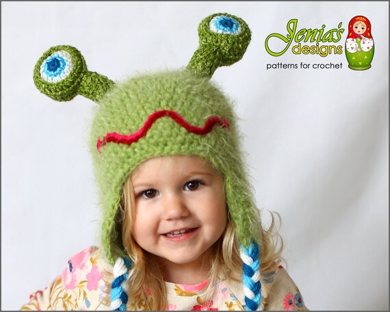 pattern for hat crochet toddlers Costume Infant, Hat Toddler Alien Crochet Pattern for Monster Baby,